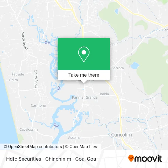 Hdfc Securities - Chinchinim - Goa map
