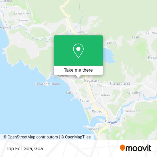 Trip For Goa map