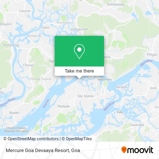 Mercure Goa Devaaya Resort map