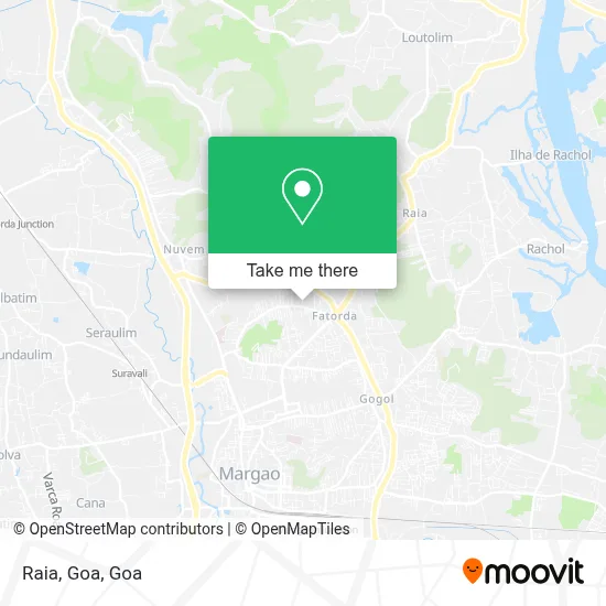 Raia, Goa map