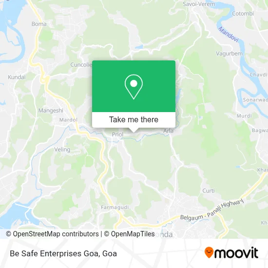 Be Safe Enterprises Goa map