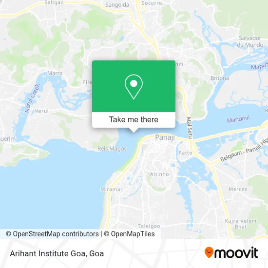Arihant Institute Goa map