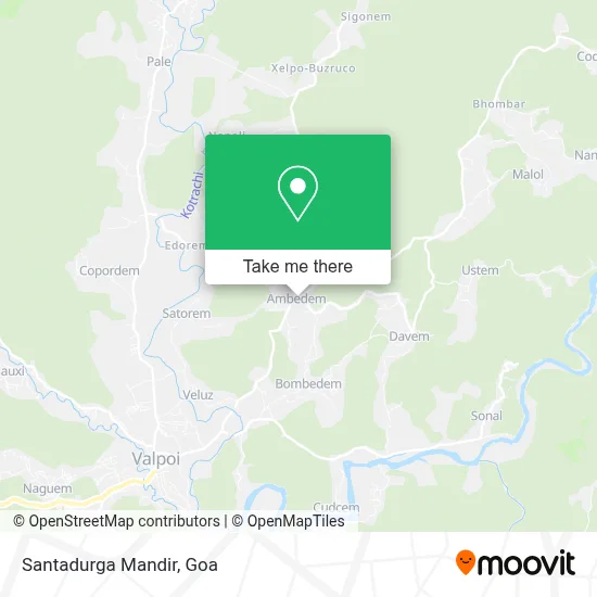 Santadurga Mandir map