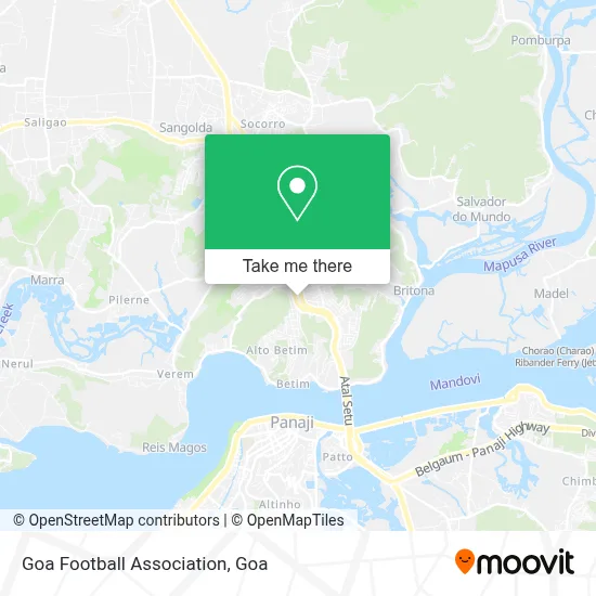 Goa Football Association map