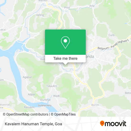 Kavalem Hanuman Temple map