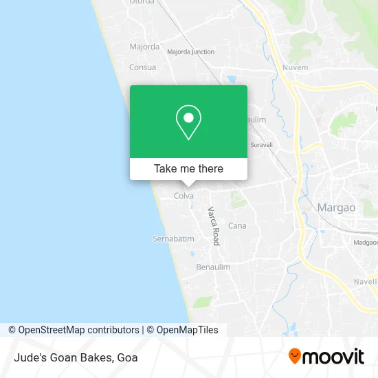Jude's Goan Bakes map