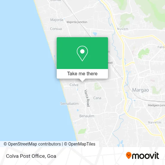 Colva Post Office map