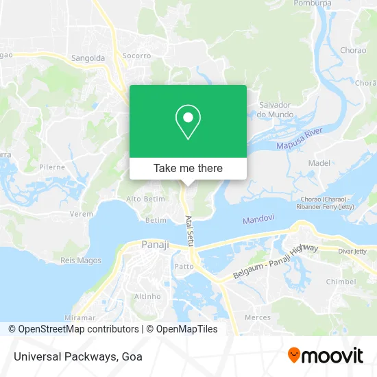 Universal Packways map
