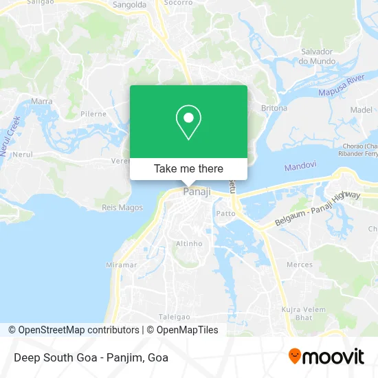 Deep South Goa - Panjim map