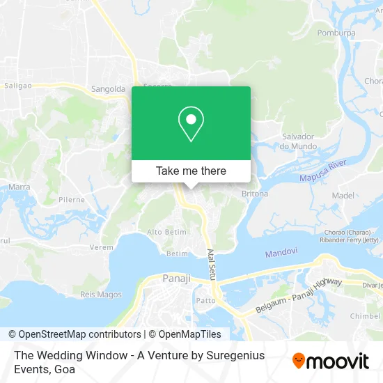 The Wedding Window - A Venture by Suregenius Events map