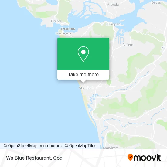 Wa Blue Restaurant map