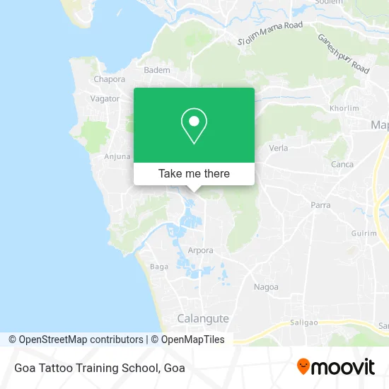 Goa Tattoo Training School map