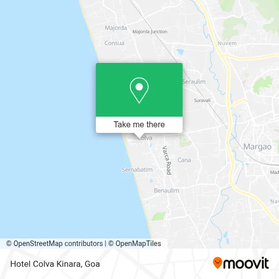 Hotel Colva Kinara map