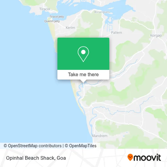 Opinhal Beach Shack map