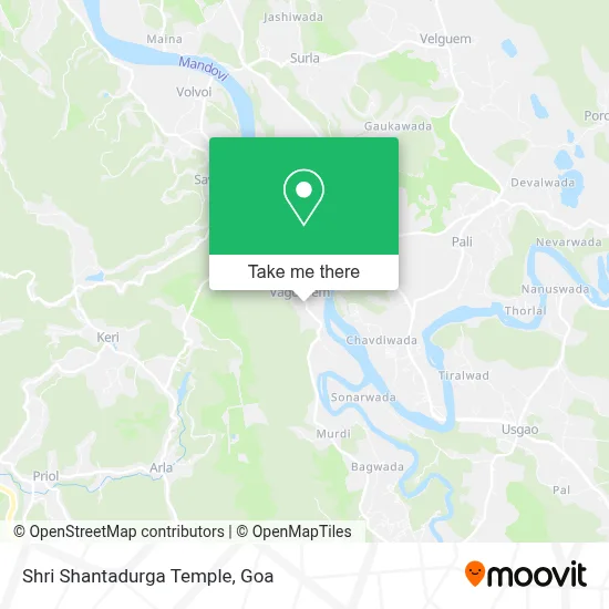 Shri Shantadurga Temple map