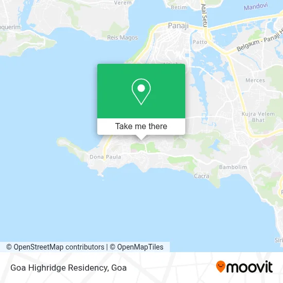 Goa Highridge Residency map