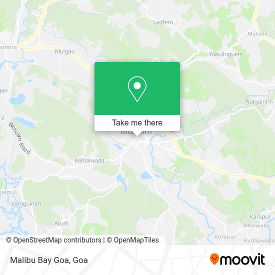 Malibu Bay Goa map