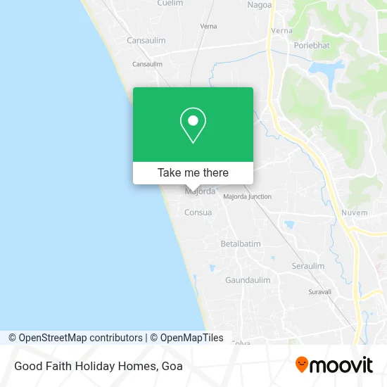 Good Faith Holiday Homes map