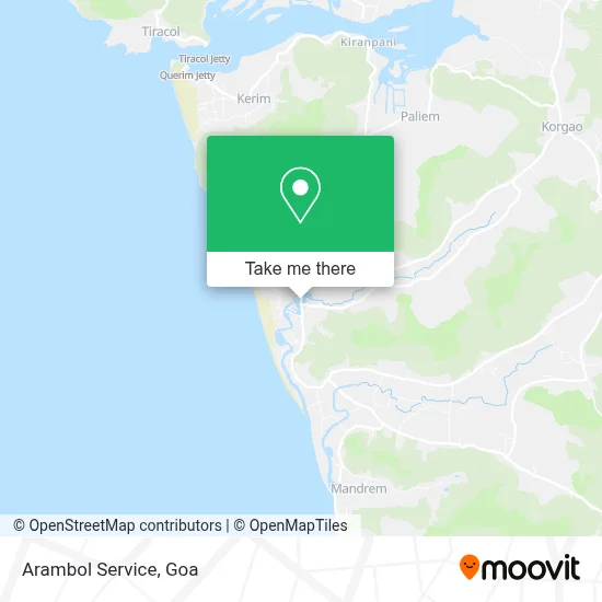 Arambol Service map