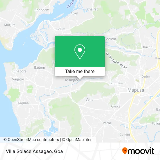 Villa Solace Assagao map