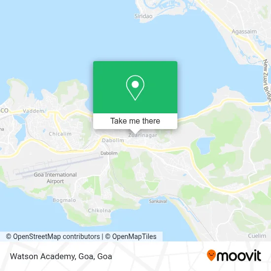 Watson Academy, Goa map