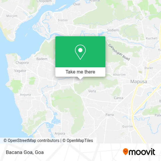 Bacana Goa map