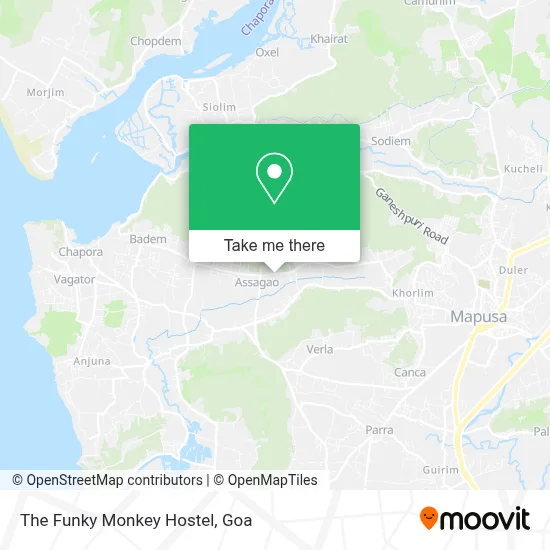 The Funky Monkey Hostel map