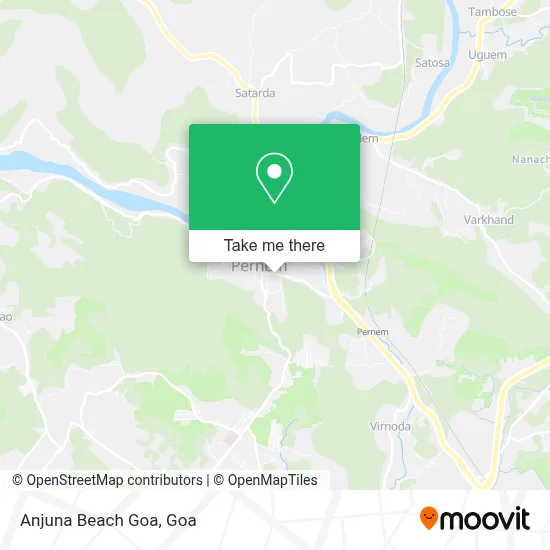 Anjuna Beach Goa map