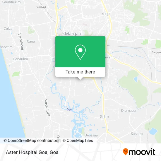Aster Hospital Goa map