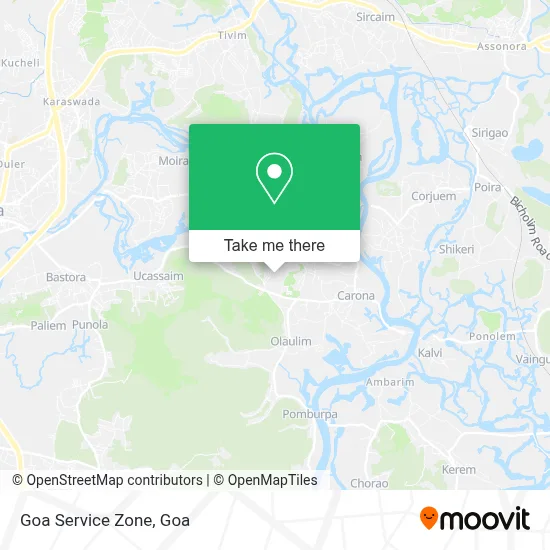 Goa Service Zone map