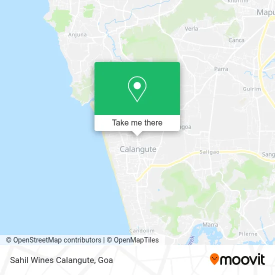 Sahil Wines Calangute map