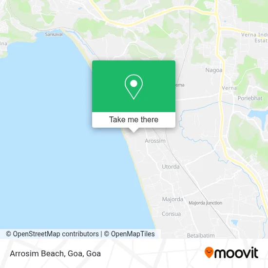 Arrosim Beach, Goa map