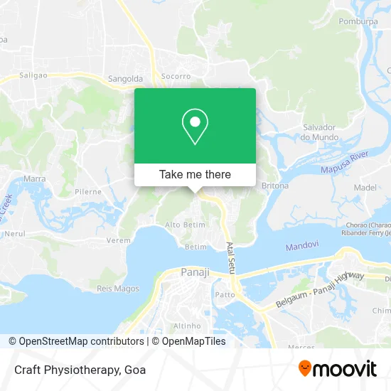 Craft Physiotherapy map