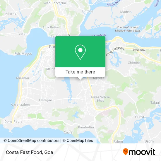 Costa Fast Food map