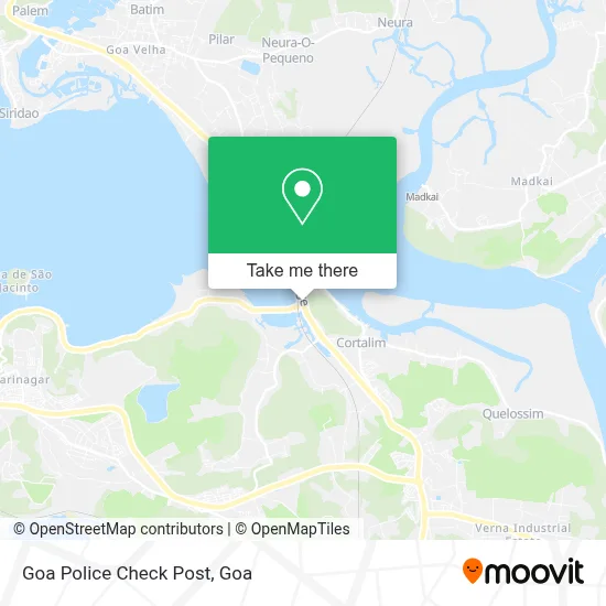Goa Police Check Post map