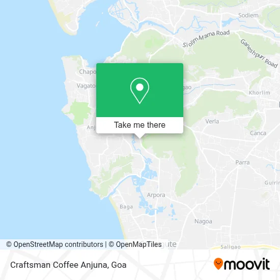 Craftsman Coffee Anjuna map