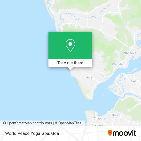 World Peace Yoga Goa map