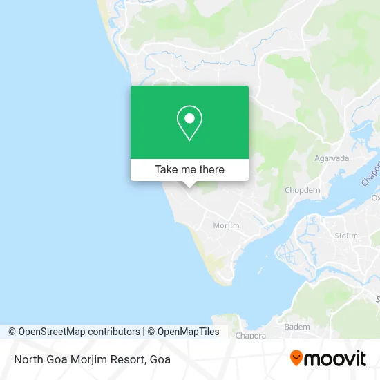 North Goa Morjim Resort map