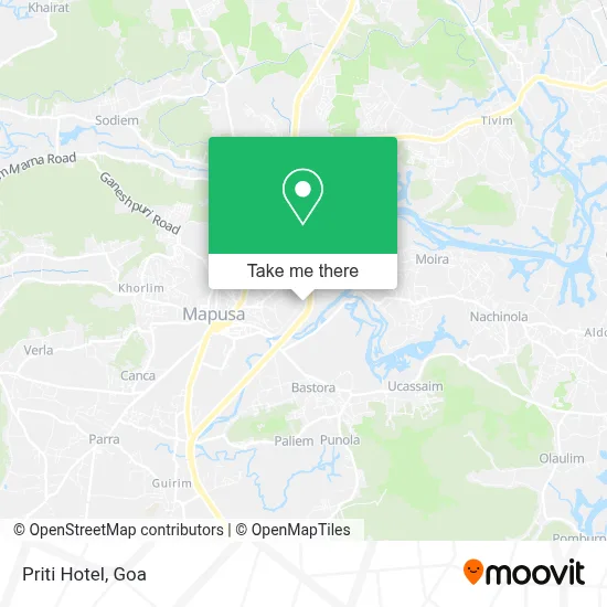 Priti Hotel map