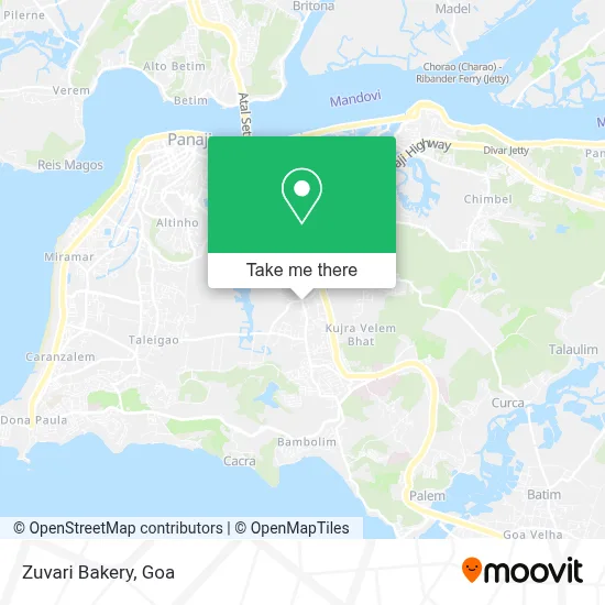 Zuvari Bakery map