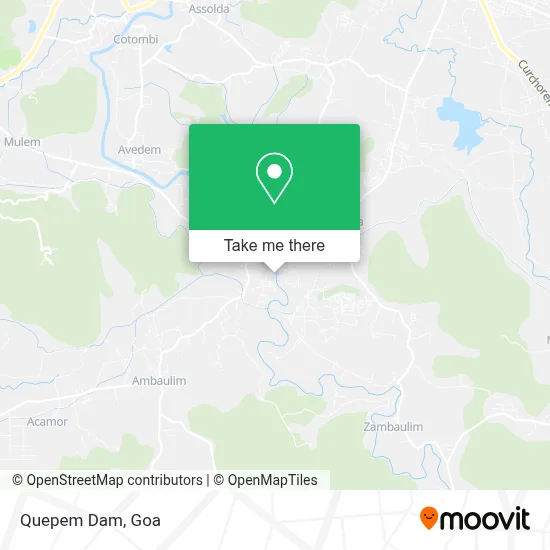 Quepem Dam map