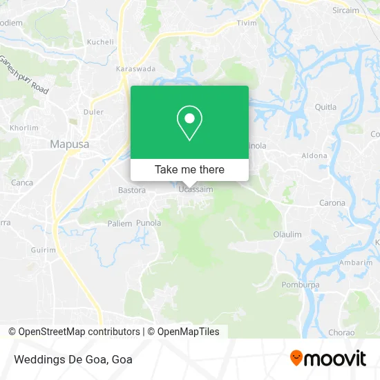 Weddings De Goa map