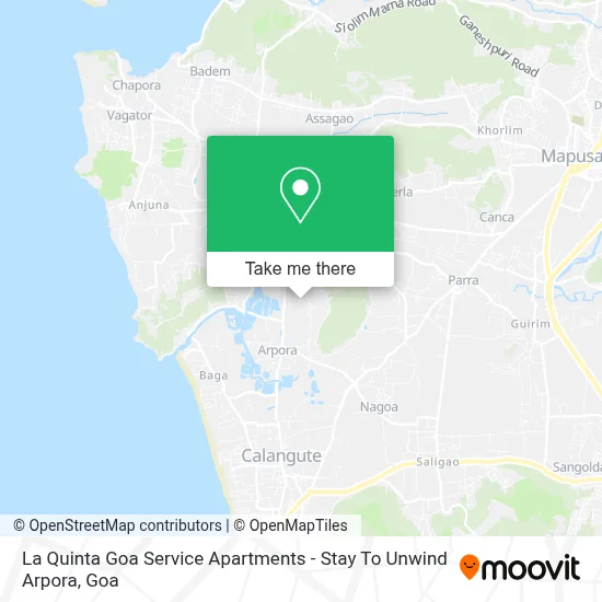 La Quinta Goa Service Apartments - Stay To Unwind Arpora map