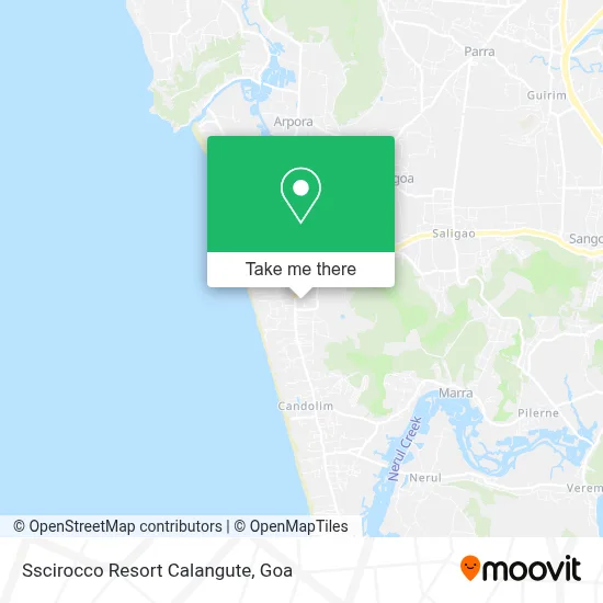 Sscirocco Resort Calangute map