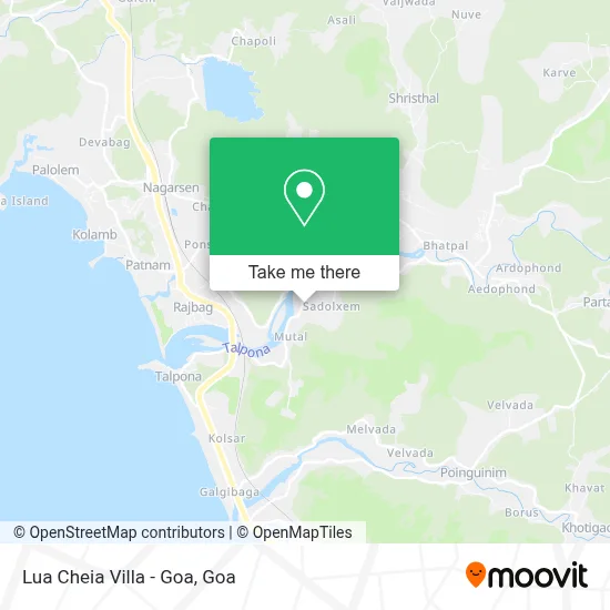 Lua Cheia Villa - Goa map