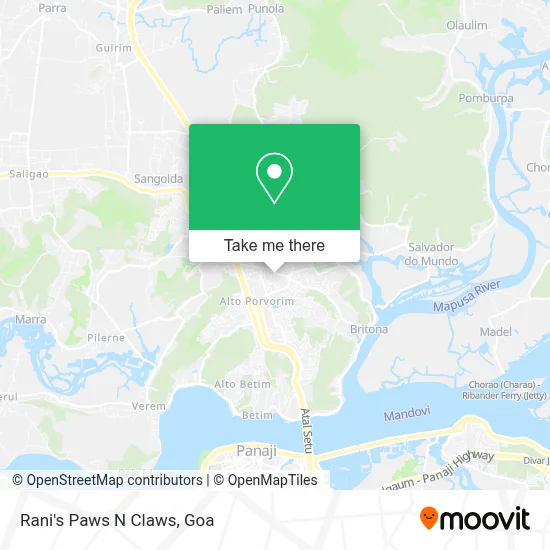 Rani's Paws N Claws map