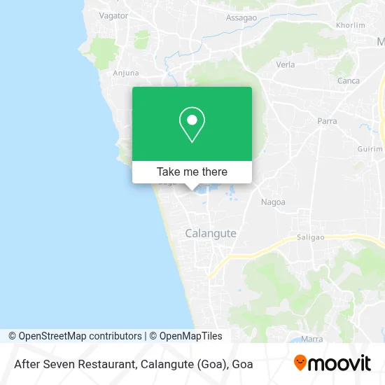 After Seven Restaurant, Calangute (Goa) map