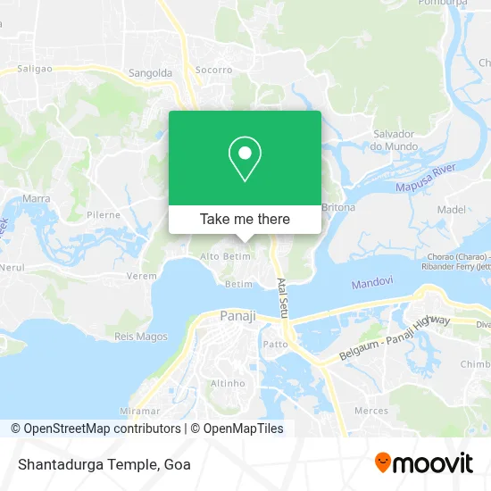 Shantadurga Temple map