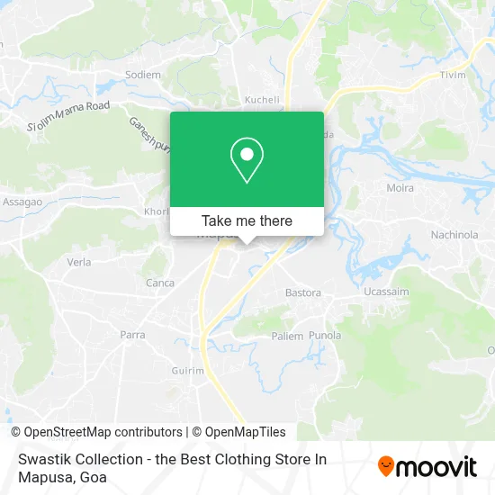 Swastik Collection - the Best Clothing Store In Mapusa map