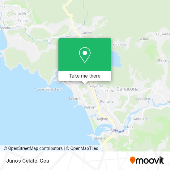 Juno's Gelato map